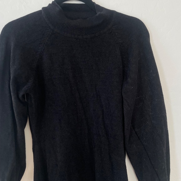 Mock Neck Long Sleeve Bodycon Pullover Boho Classy Party Hip Mini Sweater Dress - Picture 9 of 10